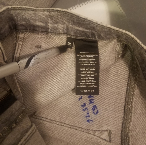 J BRAND FOR THEORY IAN DOVE/LT GREY SKINNY SZ26 - Picture 5 of 10